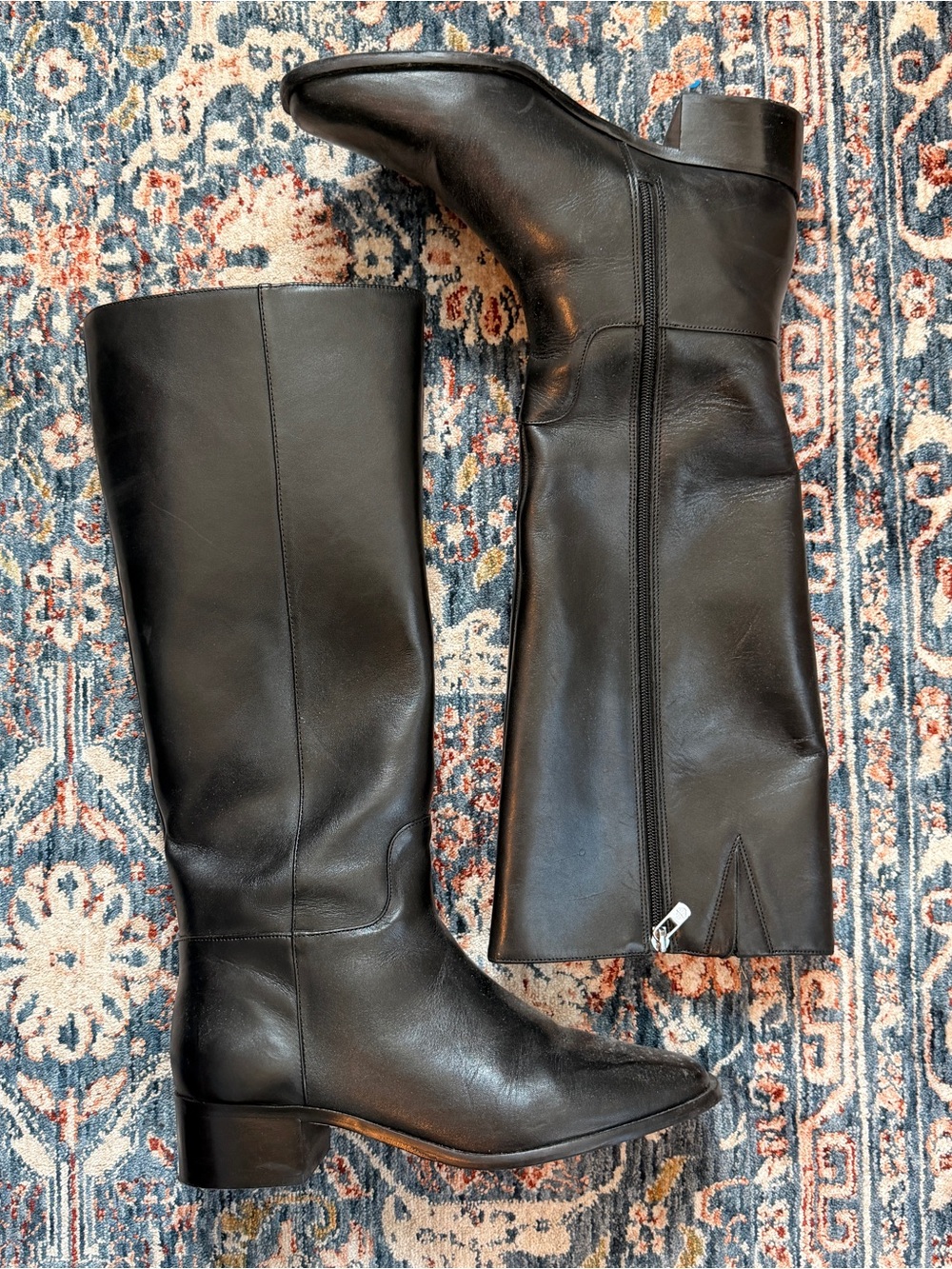 Black Leather Riding Boots